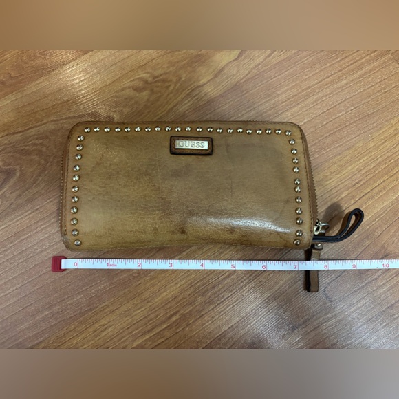 Guess Tan Leather Zip Wallet - Picture 5 of 8